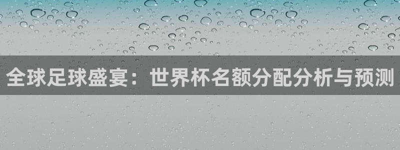 2026世界杯小组赛赛程时间表：全球足球盛宴：世界杯名额分配分析与预测